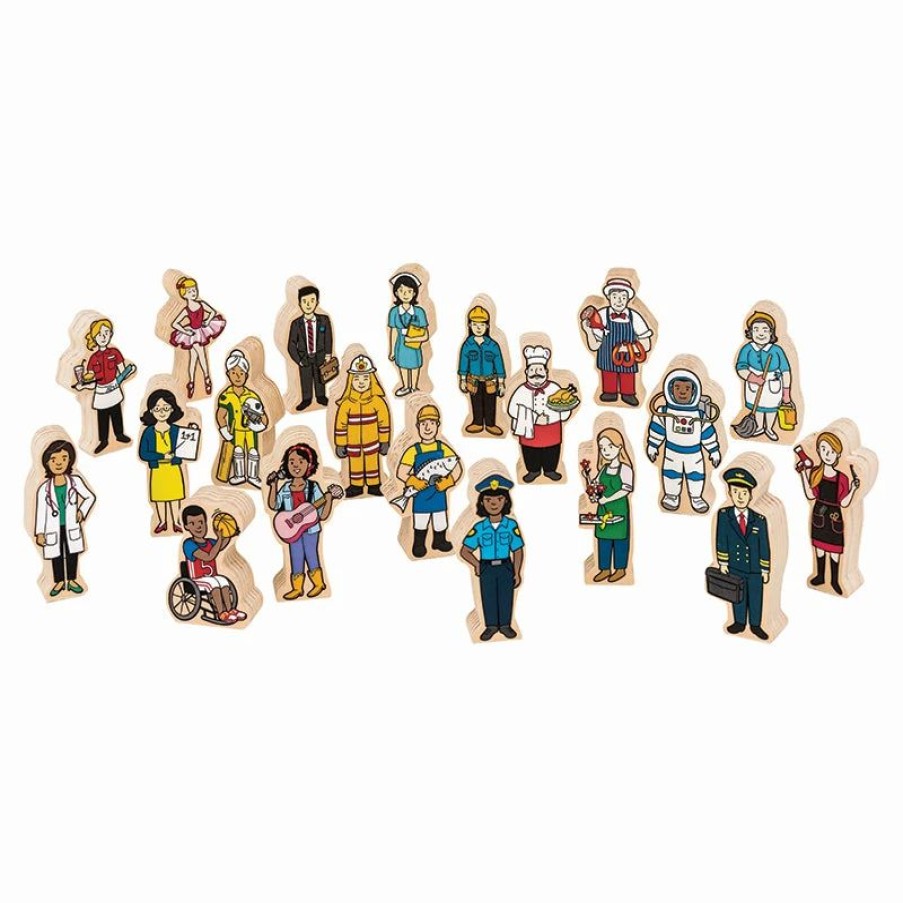 Fun Factory * | Cheap Fun Factory Multicultural People 20Pc Wooden Set